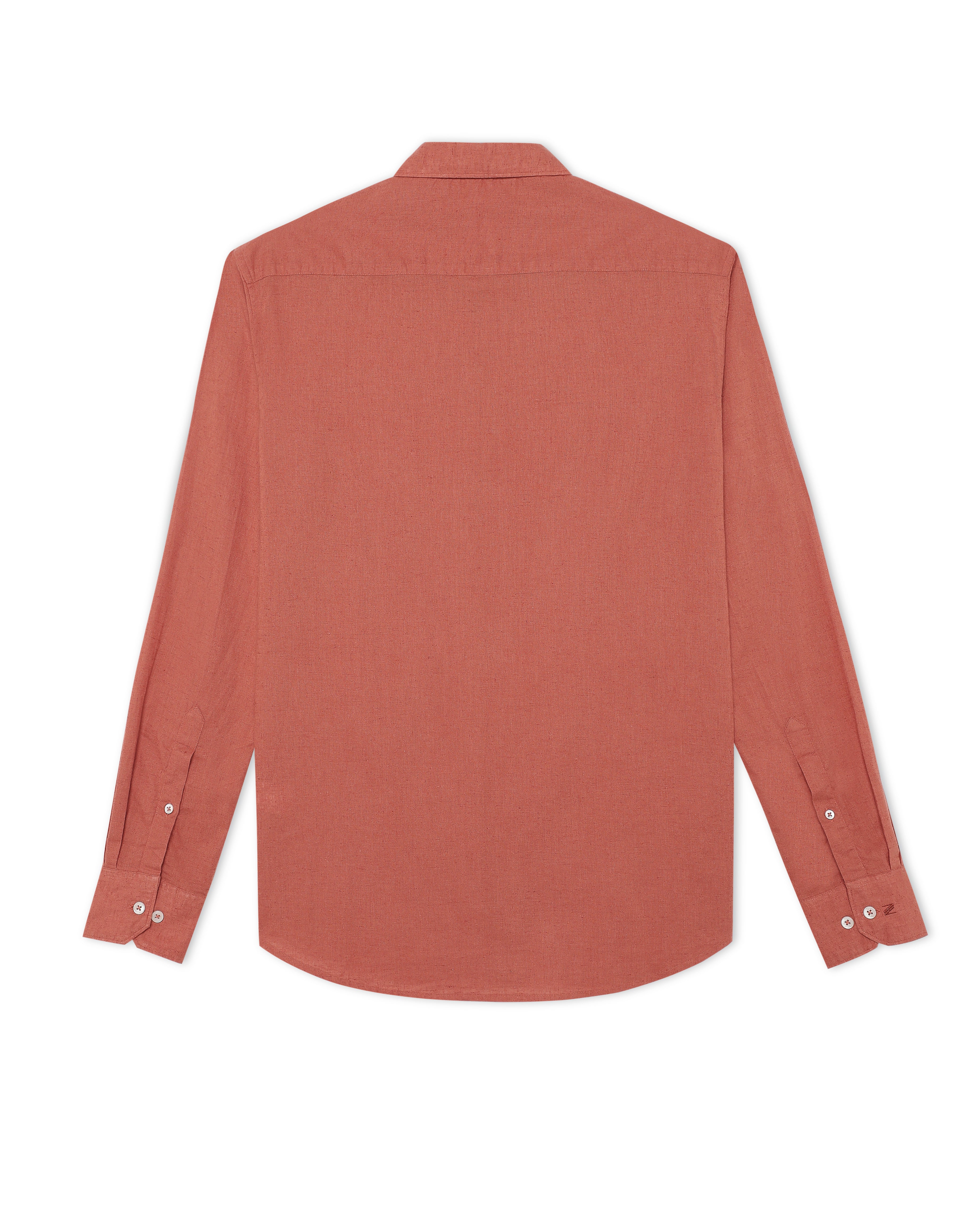 Burnt Sienna Linen Blend Shirt